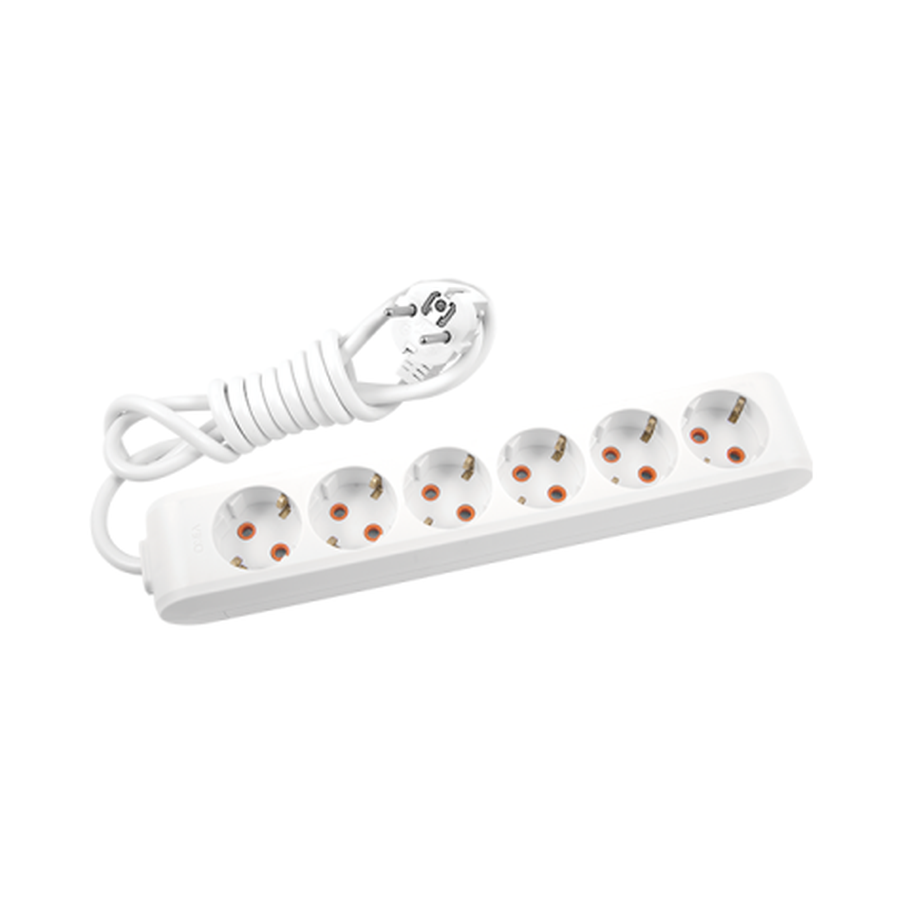 Viko Multi-let Altılı Priz Topraklı Kablolu Ç.K. Beyaz 1 Metre 90113601