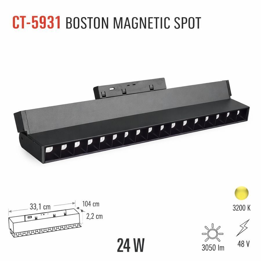Cata 24w Boston Magnetıc Spot(Gün Işığı) CT-5931