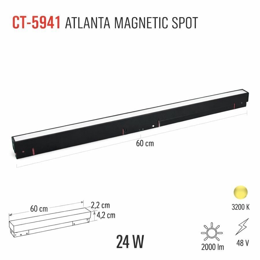 Cata 24w Atlanta Magnetıc Spot(Gün Işığı) CT-5941