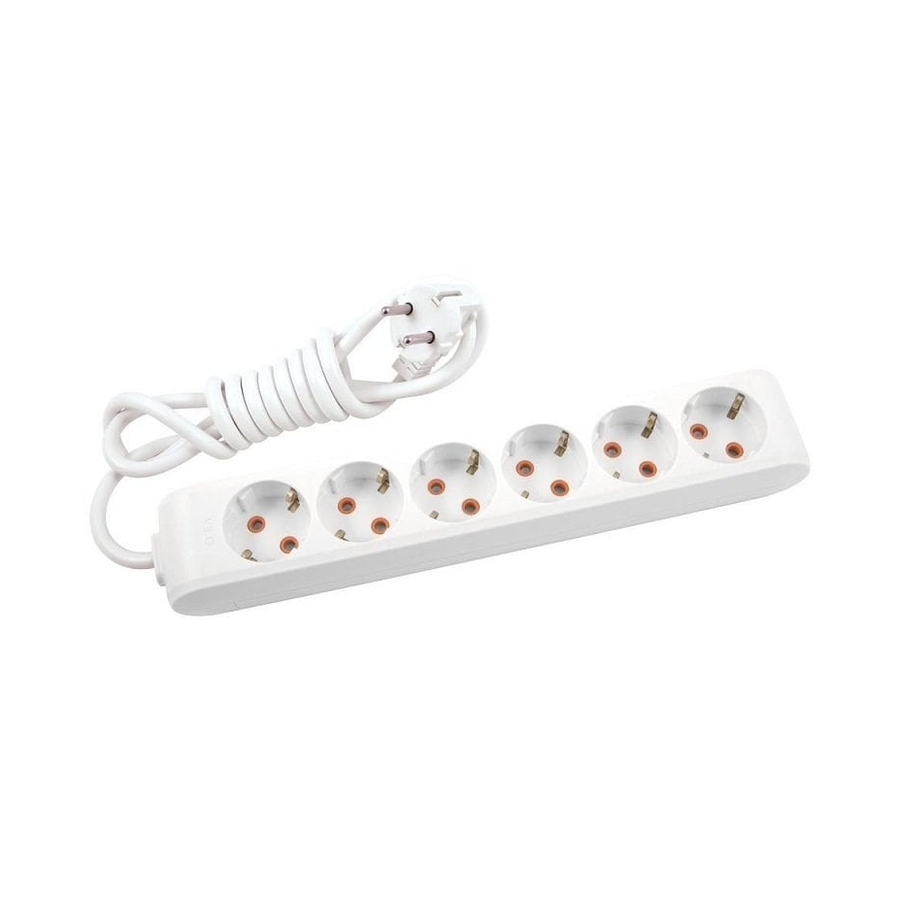 Viko Multi-let Altılı Priz Topraklı Kablolu Ç.K. Beyaz 3 Metre 90113603