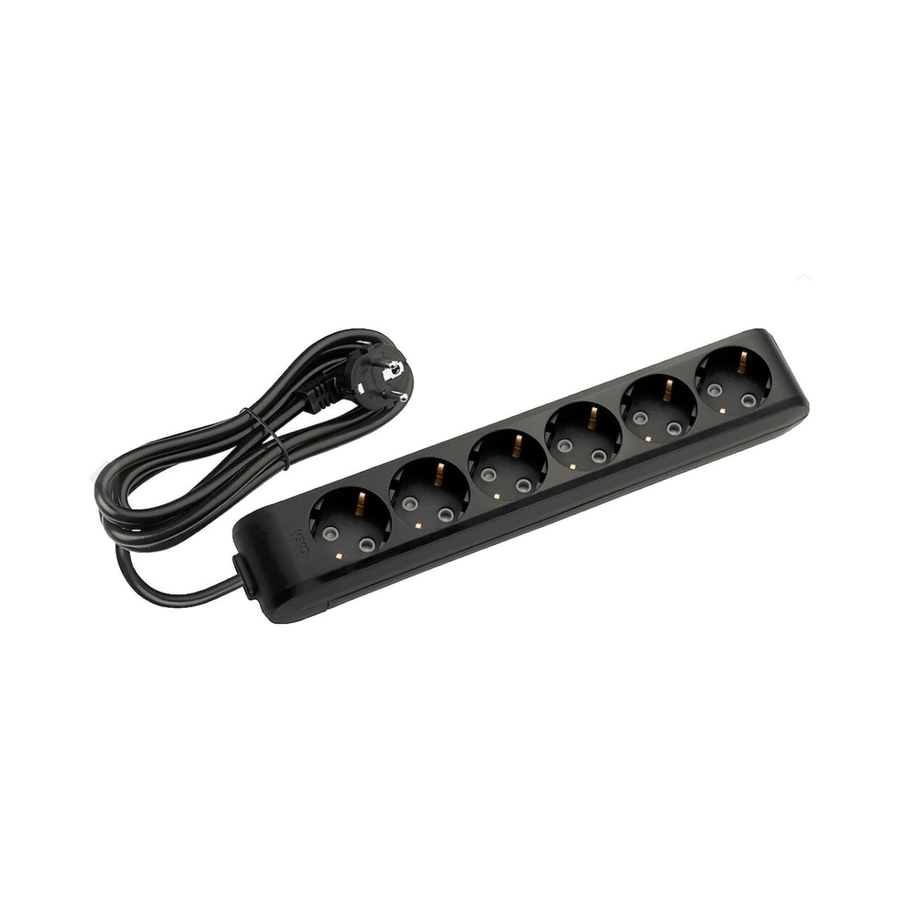 Viko Multi-let Altılı Priz Topraklı Kablolu Ç.K. Siyah 5 Metre 90133605