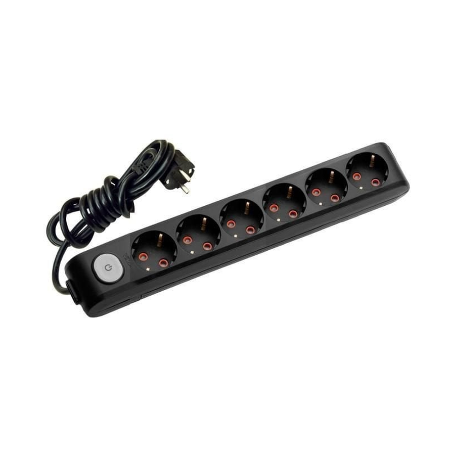 Viko Multi-let Altılı Priz Anahtarlı Topraklı Kablolu Ç.K. Siyah 2 Metre 90137602