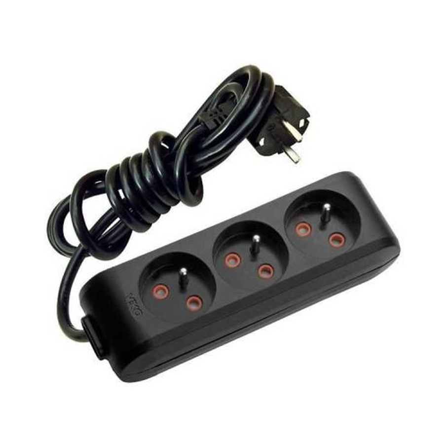 Viko Multi-let Üçlü Priz UPS Topraklı Kablolu Ç.K. Siyah 2 Metre 90130302