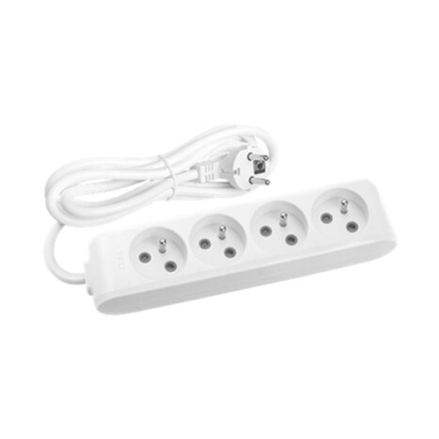 Viko Multi-let Dörtlü Priz UPS Topraklı Kablolu Ç.K. Beyaz 2 Metre 90110402
