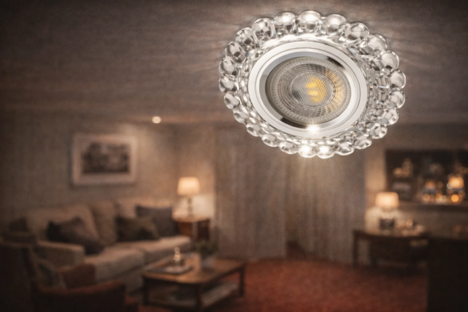 Cata Sümbül Dekoratif Cam Spot Yuvarlak Kristal CT-6594