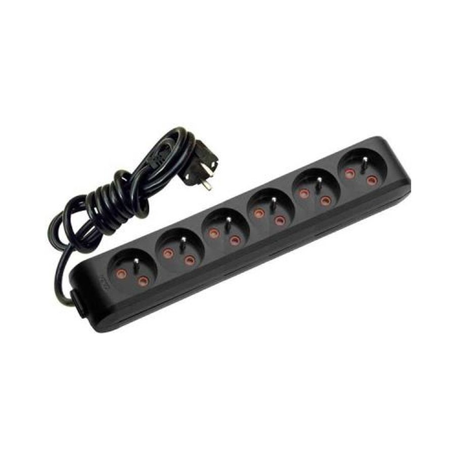Viko Multi-let Altılı Priz UPS Topraklı Kablolu Ç.K. Siyah 2 Metre 90130602