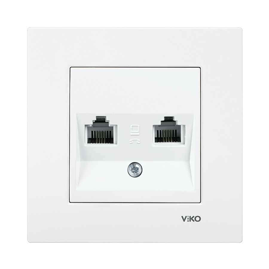 Viko Karre / Meridian Data-Nümeris Telefon Prizi (CAT6-RJ11) Beyaz (Çerçeve Hariç) 90967081