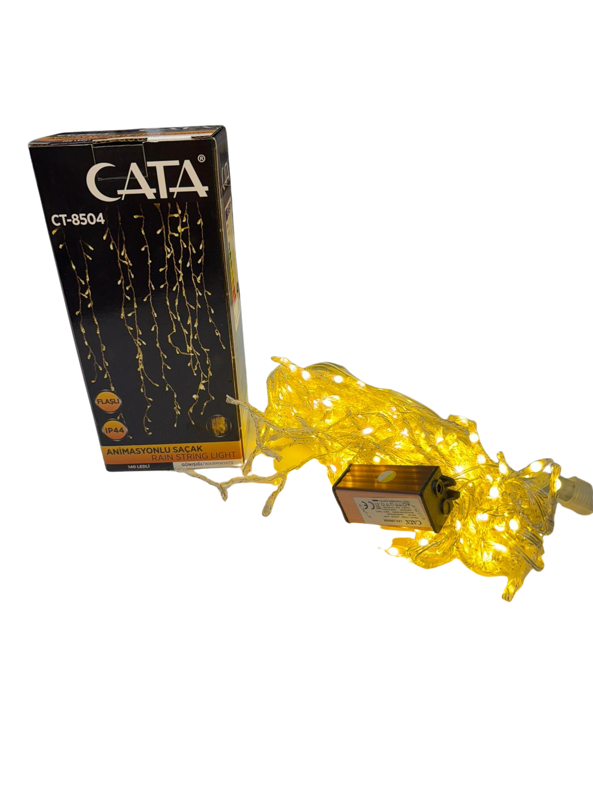 Cata Animasyonlu Saçak 3 Mt 140 Ledli Gün Işığı+beyaz 45x65 Cm ( Ip44  ) Eklenebilir CT-8504